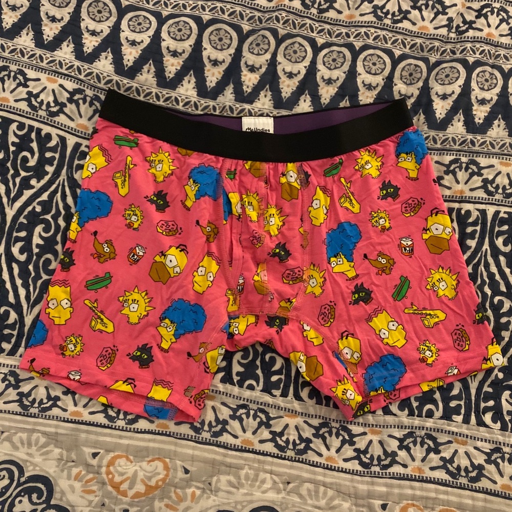 NEW Meundies Simpson Print, Men’s Boxer Brief With Fly, Size Medium